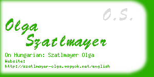 olga szatlmayer business card